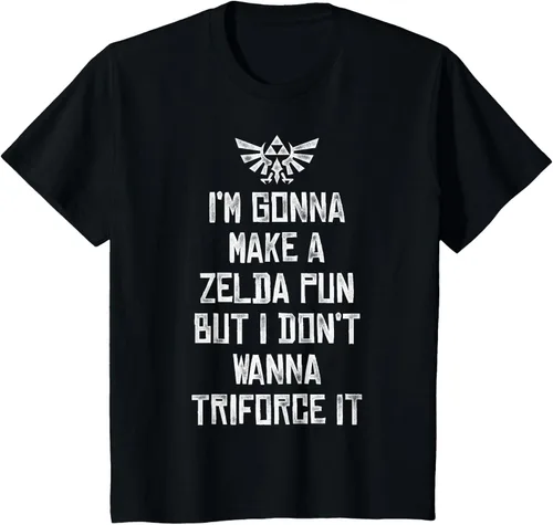 Vista 29 de Nintendo Zelda Funny Triforce It Pun - Camiseta gráfica, Negro, S