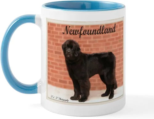 Vista 32 de CafePress Newfoundland Dog Drool Zone Taza de café de cerámica de 11 oz (11.0 fl oz)