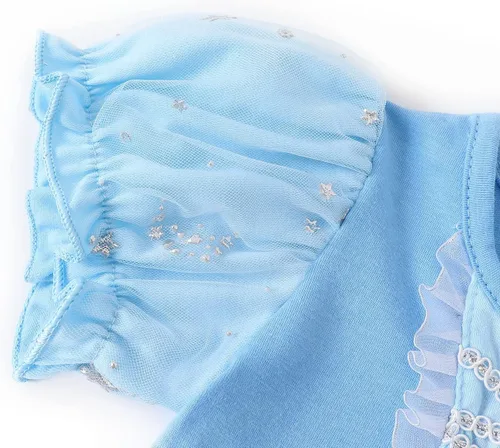 Vista 6 de Eledobby Ropa de princesa para bebés y niñas, enterizo con diadema, disfraz de Halloween, vestido de fiesta de cumpleaños