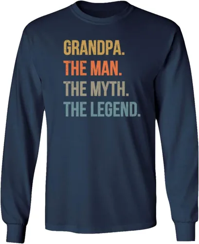 Vista 2 de Grandpa Man Myth Legend - Camiseta unisex de manga larga