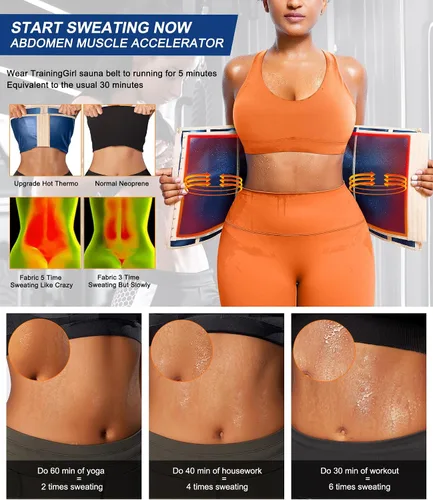 Vista 3 de TrainingGirl Entrenador de cintura para mujer, corsé reductor de cintura para el vientre inferior, corsé envolvente para entrenamiento, banda