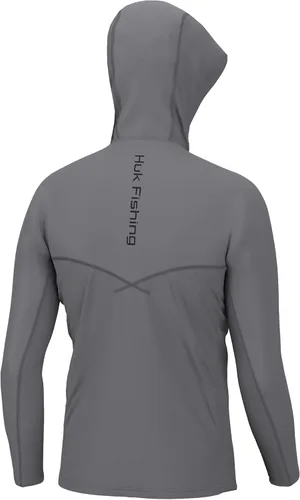 Vista 2 de Huk Icon X - Sudadera con capucha para hombre, manga larga, protección solar UPF 30+