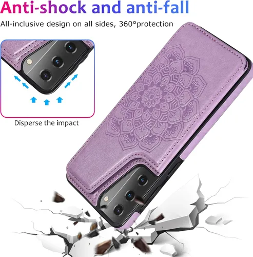Vista 5 de Asuwish Funda compatible con Samsung Galaxy S21 Glaxay S 21 5G de 6.2 pulgadas y protector de pantalla de vidrio templado, accesorios