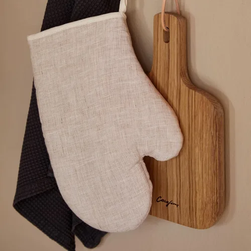 Vista 3 de Casafina Tabla de cortar y servir de 12 pulgadas con asa, colección Roble, madera, apto para microondas y lavavajillas, material de madera dura