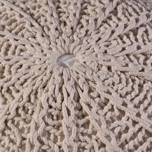 Vista 7 de Christopher Knight Home Agatha - Puf de algodón de punto, color beige