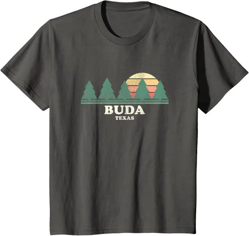 Vista 27 de Buda TX Vintage Throwback Tee Retro 70s Design T-Shirt