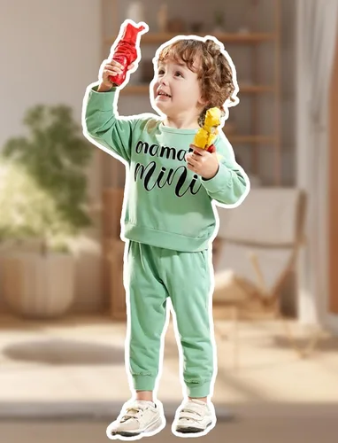 Vista 2 de Mikrdoo Conjunto de ropa para bebé y niña, conjunto de pantalones y tops para otoño e invierno