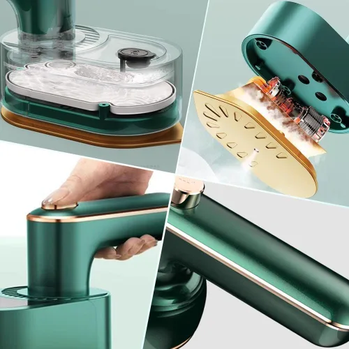 Vista 3 de Mini máquina de planchar portátil, mini plancha eléctrica portátil de mano, mini máquina eléctrica de plancha en seco con agua rociadora