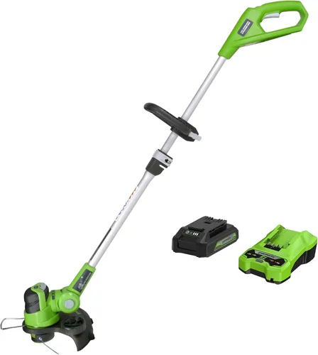 Vista 13 de Greenworks Cortadora de Hilo/Bordeadora Inalámbrica de 24V (Gen 2), Ancho de Corte de 12", Diseño Ultra-Ligero de 6 lbs, con Batería de 2.0Ah