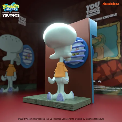 Vista 7 de Youtooz Inside Squidward Figura de vinilo de 10 cm, Calamardo coleccionable basado en el meme de Internet Sinking Feeling, Colección de Bob Esponja