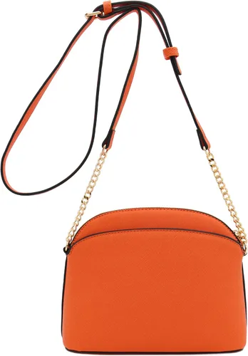 Vista 5 de FashionPuzzle Saffiano Bolso bandolera pequeño con correa de cadena