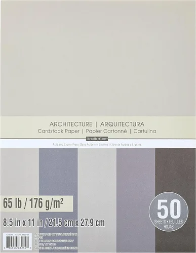 Vista 4 de Recollections 600 hojas de papel de cartulina de 8.5 x 11 pulgadas, sin ácido ni lignina, para álbumes de recortes, artes y manualidades, paquete a
