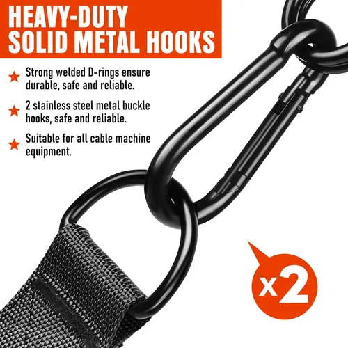 Vista 5 de Heavy Duty Exercise Handles, Gym Cable Handles for Cable Machine Attachments, D Handle Cable Attachments, Handles for Resistance Bands, Workout