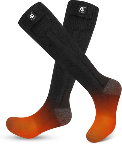 Vista 11 de SNOW DEER Calcetines térmicos para hombres y mujeres, batería recargable de 7.4 V, calentador eléctrico de pies de esquí para caza, pesca, camping