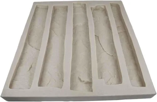 Vista 5 de Molde de goma de piedra de chapa para hormigón o yeso, pisos de piedra de acantilado, 22.75x20.5, versión 1, material reciclado