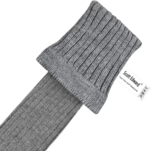 Vista 6 de Scott Edward Cubierta de palo de golf de punto gris para madera de conductor (460 cc) madera de calle e híbrida/UT con número grande blanco 1/3/4/5