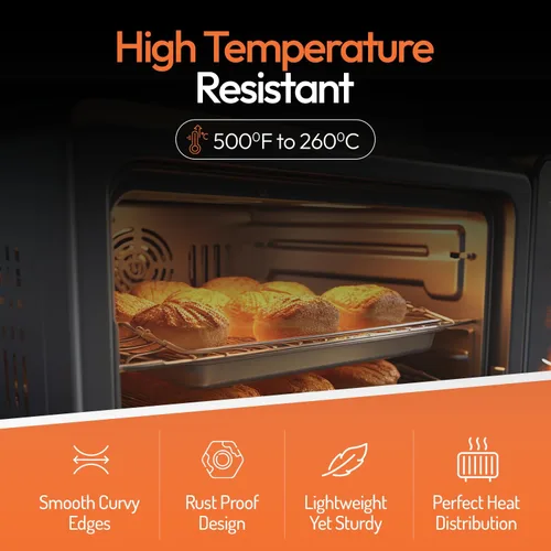 Vista 3 de Tiger Chef 19 Gauge sartén de un cuarto, Plateado