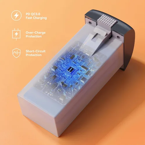 Vista 4 de Bwine Batería original para dron F7GIM, batería de litio recargable de 7.7 V 3200 mAh con cable tipo C, compatible con carga rápida PD y QC 3.0