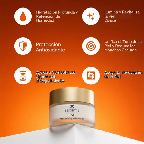 Vista 6 de Sesderma C-VIT Crema facial hidratante, 1.7 onzas líquidas (paquete de 1)
