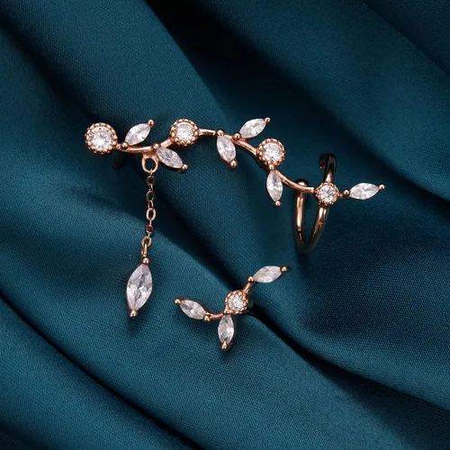 Vista 2 de BISAER Aretes de plata de ley 925 con circonitas cúbicas para mujer, regalos de joyería