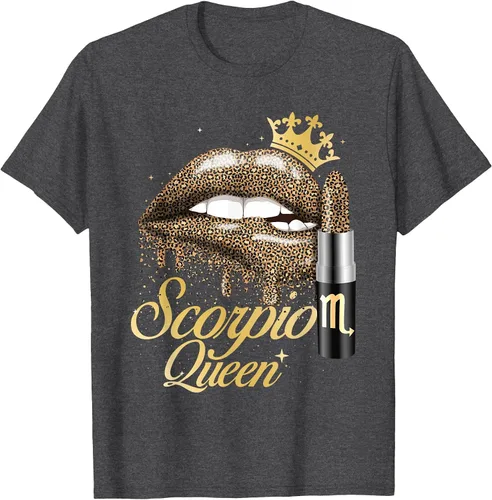 Vista 32 de Scorpio Queen - Zodiac Sign Horoscope Birthday T-Shirt Negro