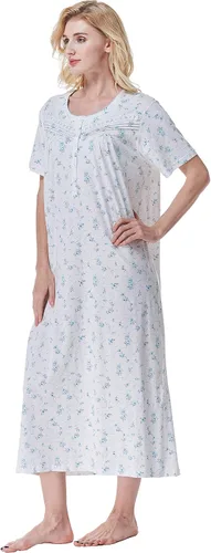 Vista 7 de Keyocean - Camisones para mujer, 100% algodón, suave, ligero, cómodo, ropa de dormir