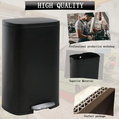 Vista 2 de Dkelincs Bote de basura de acero inoxidable de 13 galones con sensor de movimiento automático para cocina, bote de basura de alta capacidad sin