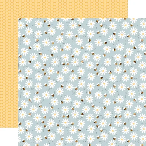 Vista 9 de Honey Bee - Papel de recortes de 12 x 12 pulgadas, papel de cartulina decorativo con flores, abejorro, diseño de naturaleza, juego de 5 papeles