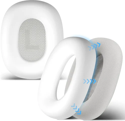 Vista 8 de Funda compatible con almohadillas para auriculares AirPods Max, protector de silicona para auriculares, accesorios para auriculares AirPod Max