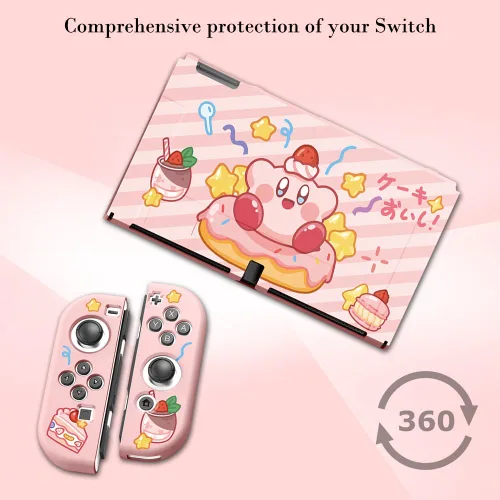 Vista 2 de PERFECTSIGHT Protective Case Compatible with Nintendo Switch OLED Anti-Scratch Shockproof Slim Cover Case for NS Switch and Joy-Con, Cute Hard
