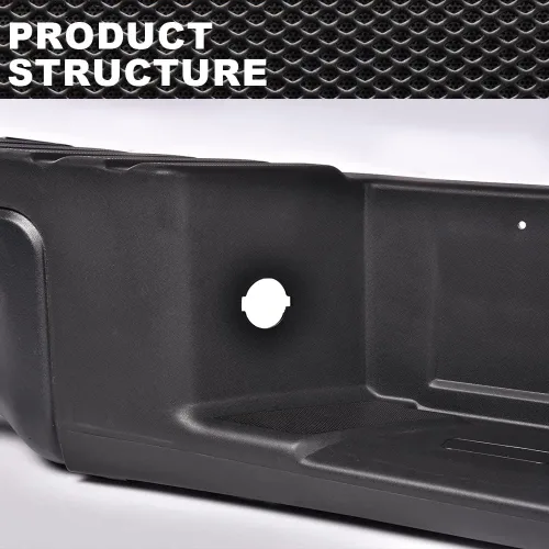 Vista 7 de PIT66 Parachoques trasero, compatible con Ford F-150 09-14 Conjunto completo de parachoques trasero de acero, negro