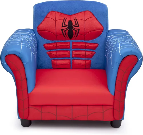 Vista 4 de Delta Children Silla tapizada figural, Marvel Spider Man (azul, rojo)