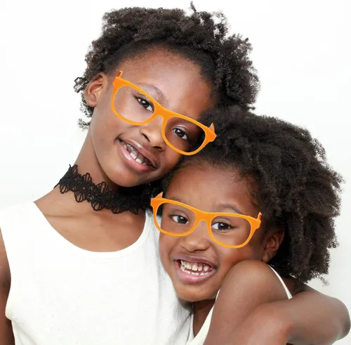 Vista 7 de Paquete de 15 lentes de sol naranjas a granel para niños y adultos marco solo sin lentes suministros de recuerdos de fiesta gafas de disfraces
