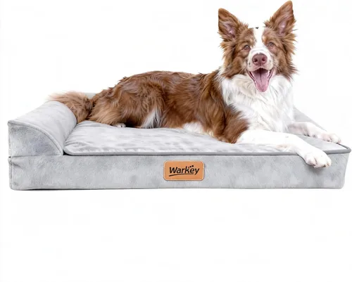 Vista 10 de Cama térmica para perros de tamaño mediano, funda impermeable para mascotas, sofá ortopédico mediano para perros, espuma viscoelástica