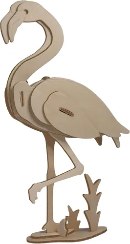 Vista 16 de Rompecabezas de madera Eco 3D de Deluxebase. Kit de manualidades de rompecabezas 3D con temática animal. Juguetes de animales de safari de madera