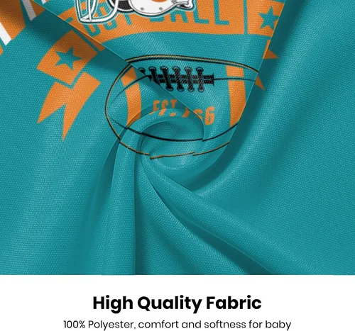Vista 6 de Ropa de bebé personalizada de manga larga de fútbol ropa de bebé recién nacido, número de nombre personalizado, regalos de bebé niño niña