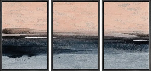 Vista 59 de NWT Lienzo enmarcado para pared, juego de arte en acuarela pastel, bosque de montaña oscura, naturaleza silvestre, ilustraciones de arte moderno