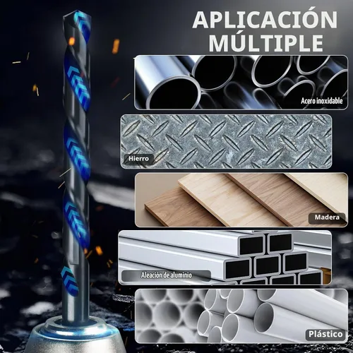 Vista 4 de Kit extractor de pernos, 10 piezas extractor de tornillo y broca
