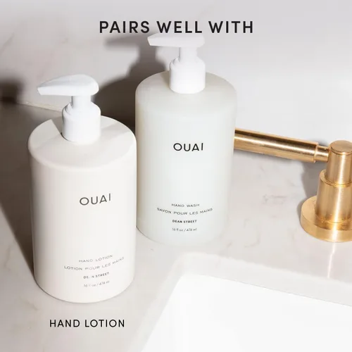 Vista 7 de OUAI Jabón de Manos, Dean Street - Jabón Líquido de Manos con Jojoba, Aguacate y Aceite de Rosa Mosqueta para Piel Reparada - Jabón Suave Exfoliante