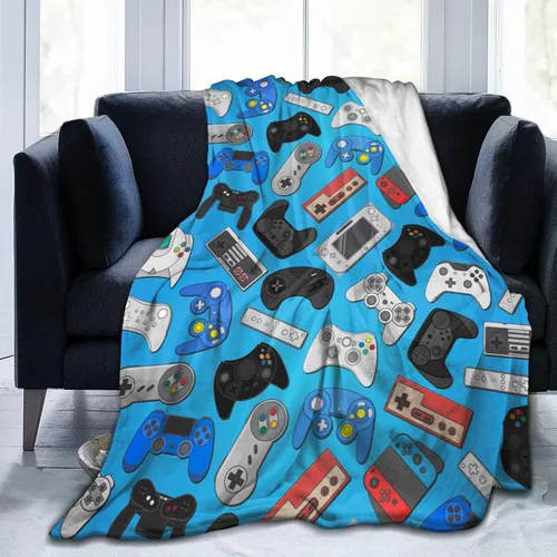 Vista 12 de Manta para Jugar Video Juegos, Gamer Cool, Manta Suave para Cama, Ropa de Cama Cálida, Acogedora, de Felpa, Manta de Franela y Forro Polar, Regalos