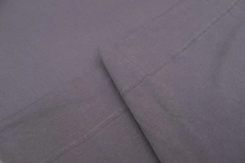 Vista 7 de Juego de sábanas 100% algodón con bolsillo profundo, tejido de camiseta, extra suave, fácil ajuste, juego de 4 piezas con fundas de almohada