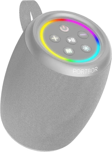 Vista 11 de Altavoz Bluetooth, altavoz inalámbrico portátil con potente sonido estéreo fuerte, BT5.3, IPX5 impermeable, emparejamiento TWS, para fiestas en casa