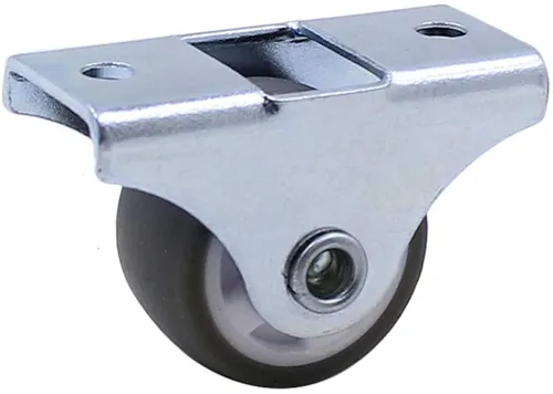 Vista 3 de Luomorgo Paquete de 8 ruedas giratorias de 1 pulgada, ruedas rígidas fijas no giratorias con placa superior de metal, ruedas TPE sin ruido