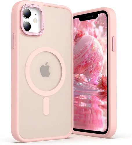 Vista 11 de ULAK Funda transparente compatible con iPhone 11 con borde de color, borde negro
