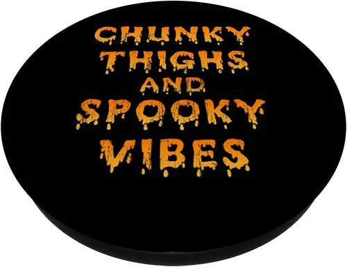 Vista 2 de Toneladas gruesas de muslos y vibraciones espeluznantes de Halloween PopSockets intercambiables PopGrip
