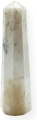 Vista 71 de WholesaleGemShop - Torre de obelisco de piedras preciosas de 3 pulgadas, faceta gigante, cristal de roca de Aura Rock Natural pulido Earth Wand