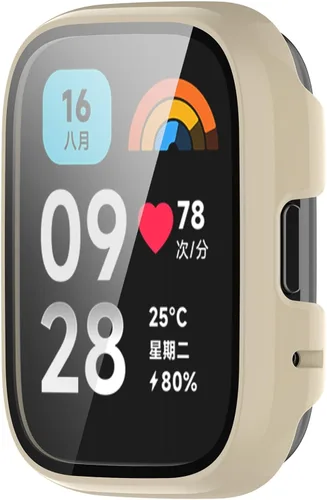 Vista 15 de Funda protectora de pantalla de reloj de cobertura completa para PC (para Xiaomi Redmi Watch 3 Active) / (Watch 3 Lite), accesorios para reloj Negro