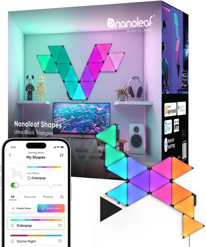 Vista 13 de Nanoleaf Shapes Hexagons Smarter KIT 7 Paneles - Multicolor
