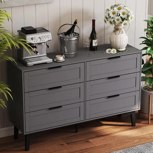 Vista 9 de TaoHFE Cómoda negra de 4 cajones para dormitorio, cómoda de lencería de madera para dormitorio, moderna cómoda negra de 36 pulgadas de alto