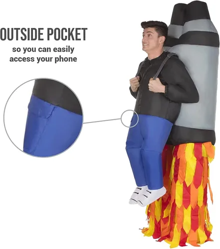Vista 4 de Jetpack - Disfraz inflable Pick Me Up traje de gran ilusión de disfraces talla única Multicolor surtido